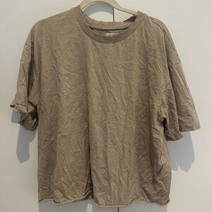 Elwood Men's Relaxed Fit Beige Crewneck T-Shirt